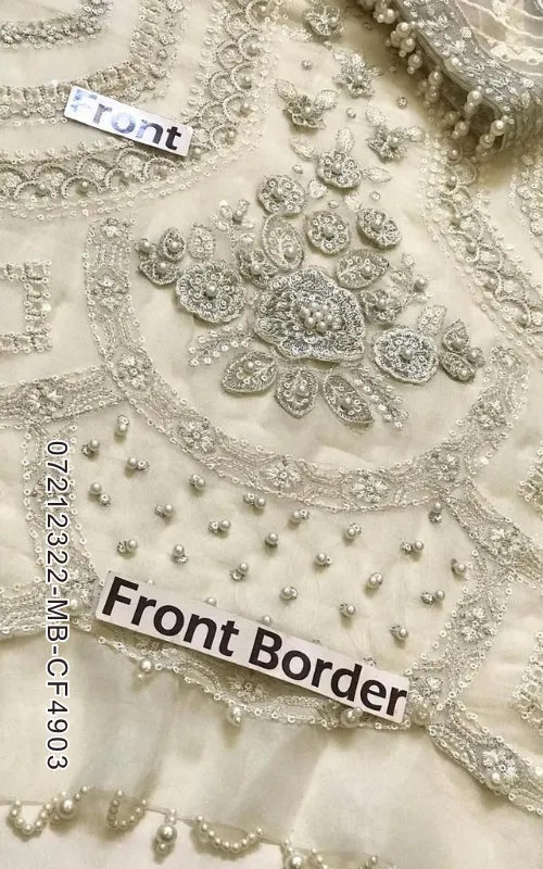 MARIA B⏐ 07212322-MB-CF4903 ⏐ CHIFFON FABRIC ⏐ EMBROIDERED