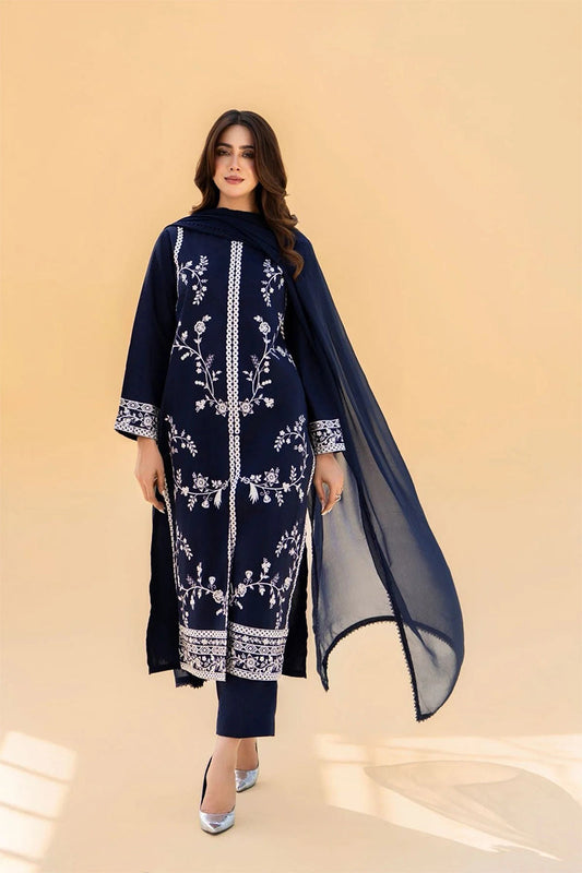 Seran - 3PC Unstitched Dhanak Embroidered Suit