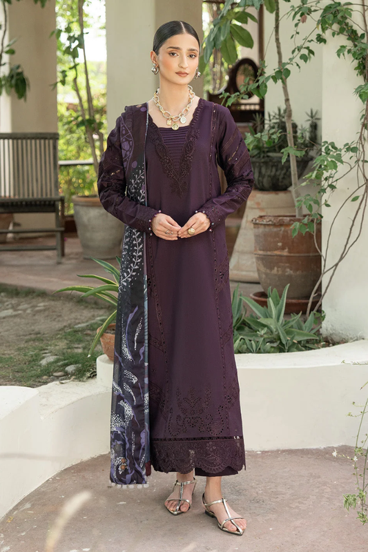 Mahjabeen - Dhanak 3-Piece Unstitched Embroidered Suit