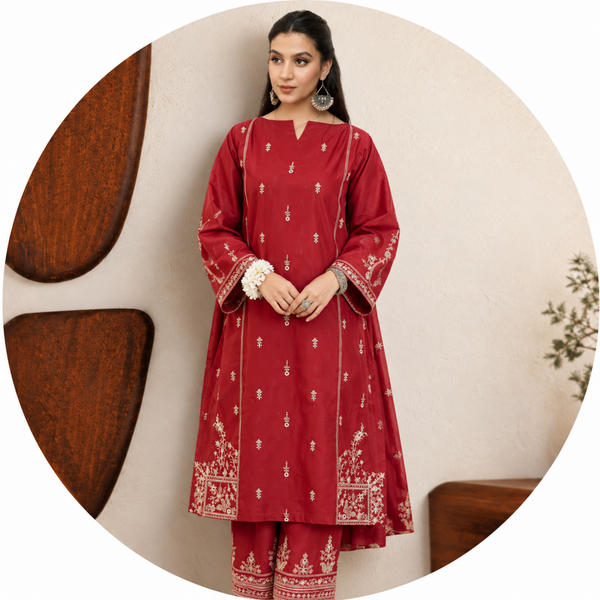 Dhanak 2-Piece Embroidered