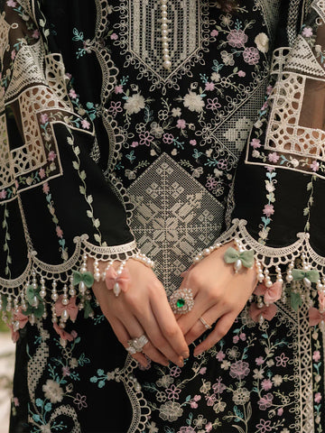 Bin Ilyaas Premium Luxury Lawn Unstitched 3-Piece Heavy Embroidered  suit