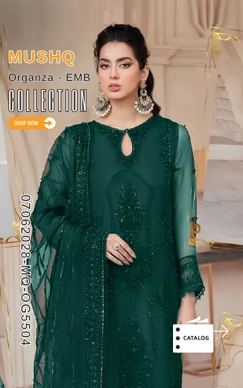 MUSHQ ⏐ 07062028-MQ-OG5504 ⏐ ORGANZA FABRIC ⏐ EMBROIDERED