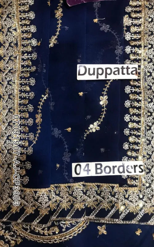 ASIM JOFA ⏐ 07091907-AJ-CF3903 ⏐ CHIFFON FABRIC ⏐ EMBROIDERED
