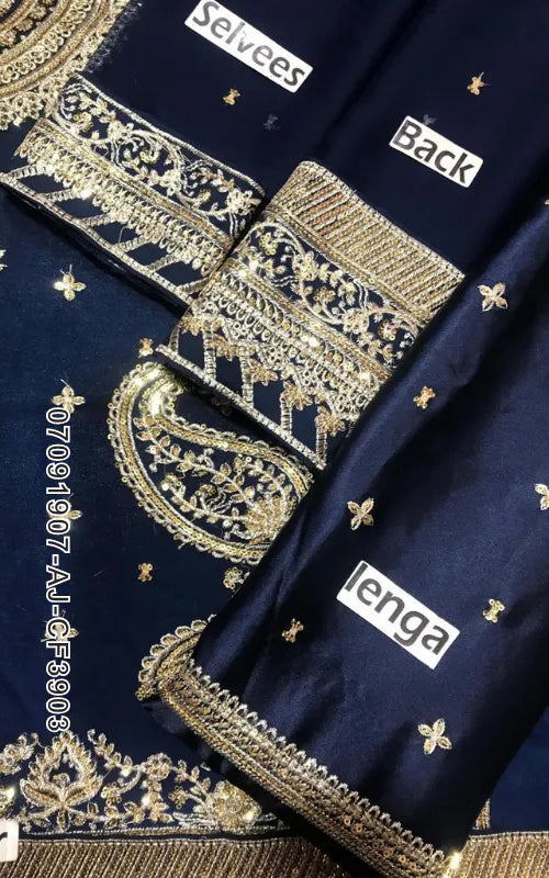 ASIM JOFA ⏐ 07091907-AJ-CF3903 ⏐ CHIFFON FABRIC ⏐ EMBROIDERED