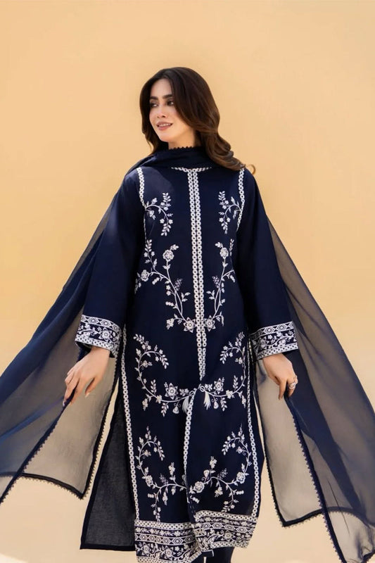 Seran - 3PC Unstitched Dhanak Embroidered Suit