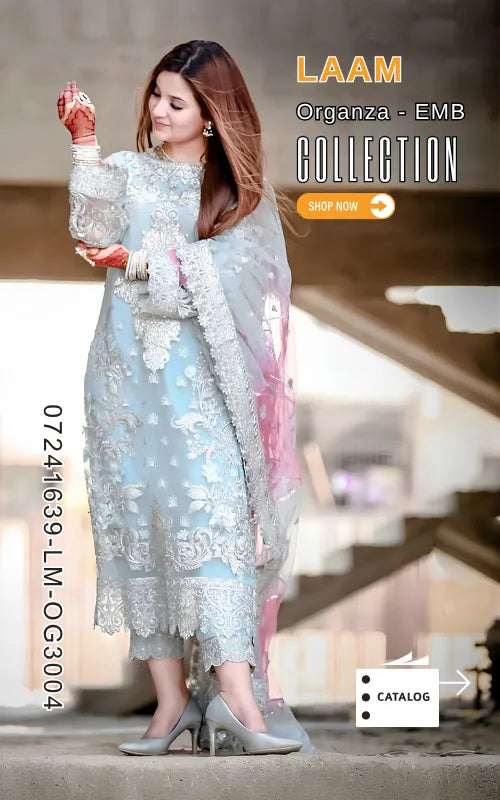 LAAM ⏐ 07241639-LM-OG3004 ⏐ ORGANZA ⏐ EMBROIDERED