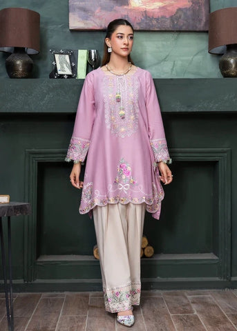 laam- Unstitched 2 Piece Embroidered Dhanak Suit