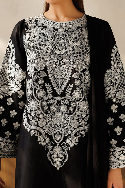 Baroque - Dhanak 3-Piece Unstitched Embroidered Suit