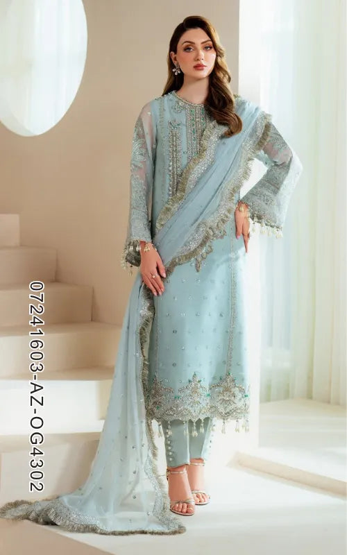 ALIZEH ⏐ 07241603-AZ-OG4302 ⏐ ORGANZA ⏐ EMBROIDERED
