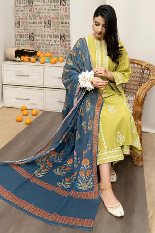 Urge Premium Luxury dhanak Unstitched 3-Piece Heavy Embroidered Suit
