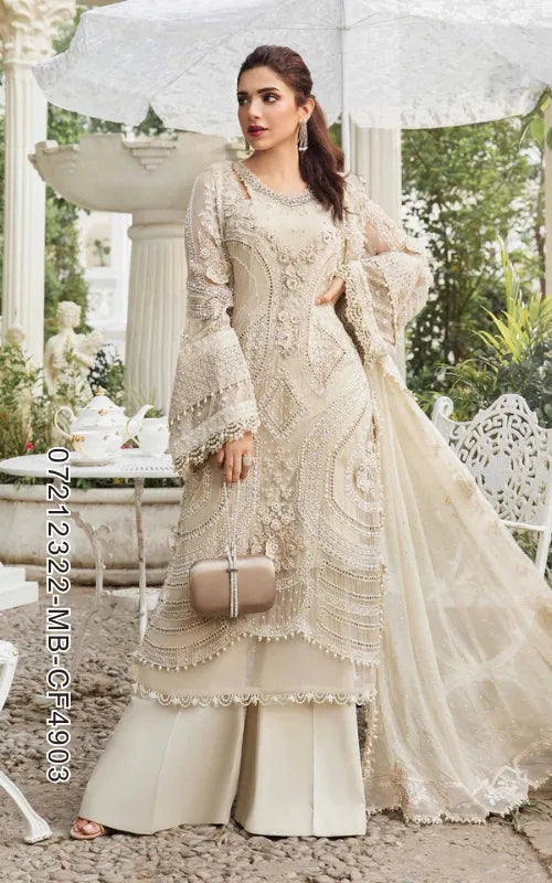 MARIA B⏐ 07212322-MB-CF4903 ⏐ CHIFFON FABRIC ⏐ EMBROIDERED