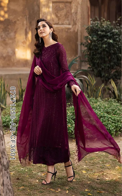AZURE ⏐ 07271256-AR-CF3601 ⏐ CHIFFON ⏐ EMBROIDERED