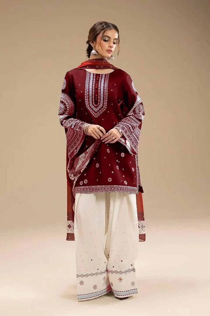 Jazmine - 3PC Unstitched Dhanak Heavy Embroidered Suit