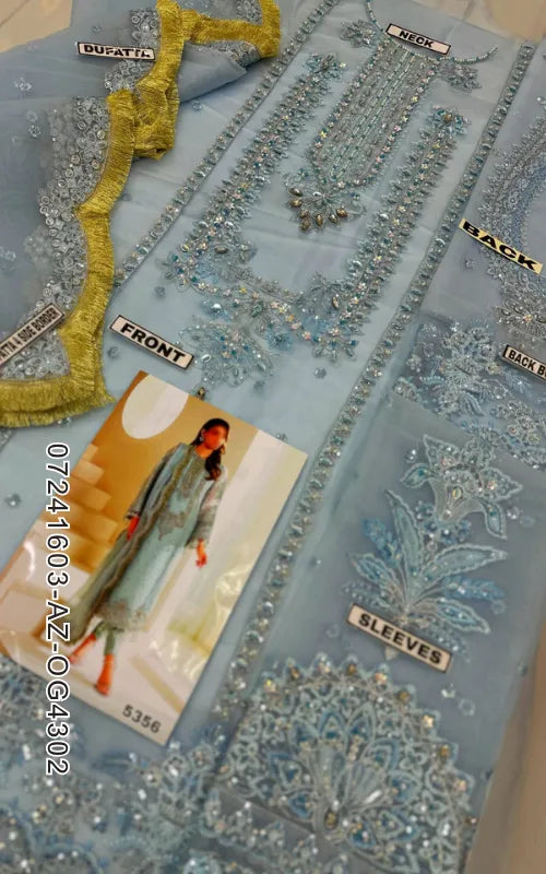 ALIZEH ⏐ 07241603-AZ-OG4302 ⏐ ORGANZA ⏐ EMBROIDERED