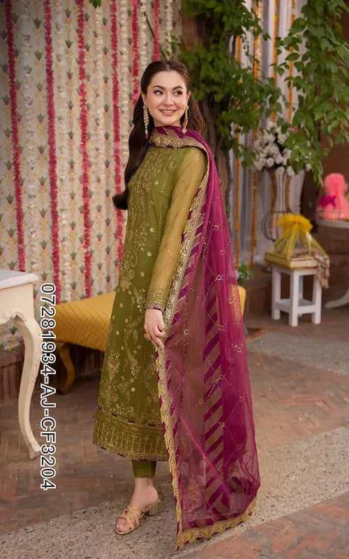ASIM JOFA ⏐ 07281934-AJ-CF3204 ⏐ CHIFFON ⏐ EMBROIDERED