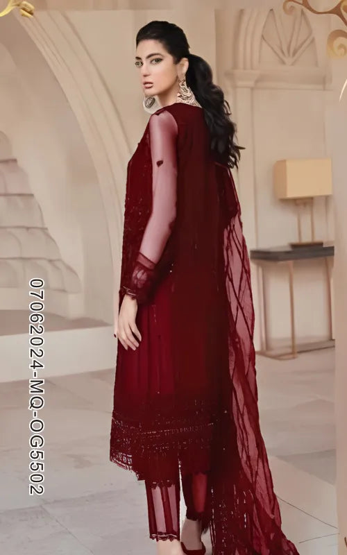 MUSHQ ⏐ 07062024-MQ-OG5502 ⏐ ORGANZA FABRIC ⏐ EMBROIDERED