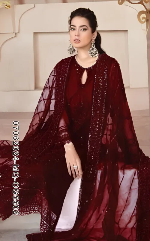 MUSHQ ⏐ 07062024-MQ-OG5502 ⏐ ORGANZA FABRIC ⏐ EMBROIDERED