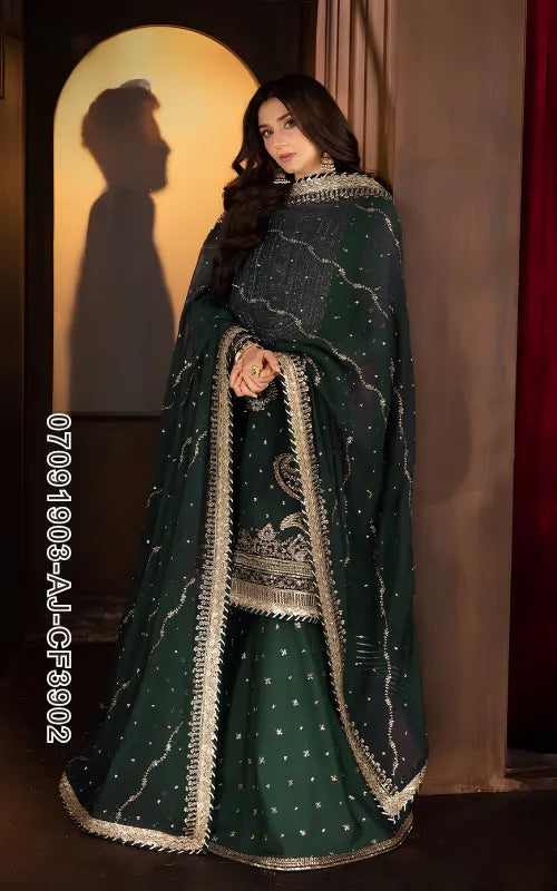 ASIM JOFA ⏐ 07091903-AJ-CF3902 ⏐ CHIFFON FABRIC ⏐ EMBROIDERED