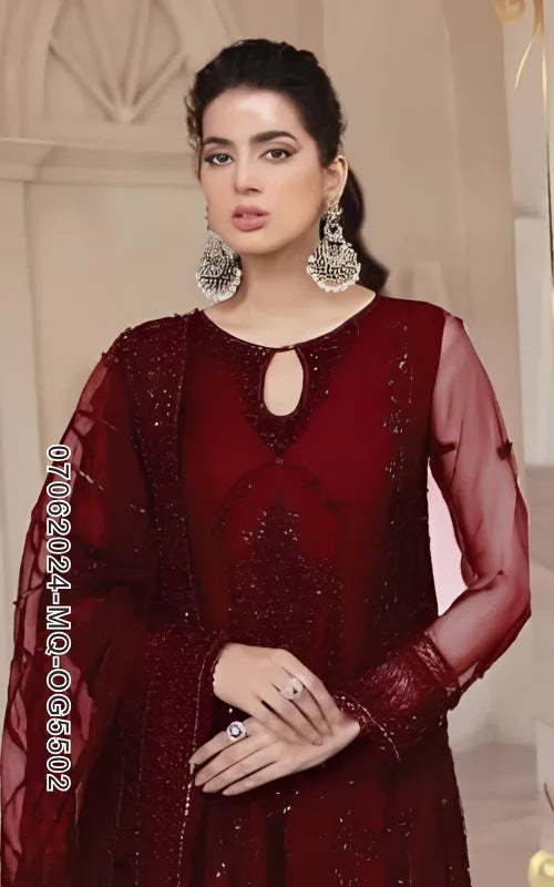 MUSHQ ⏐ 07062024-MQ-OG5502 ⏐ ORGANZA FABRIC ⏐ EMBROIDERED