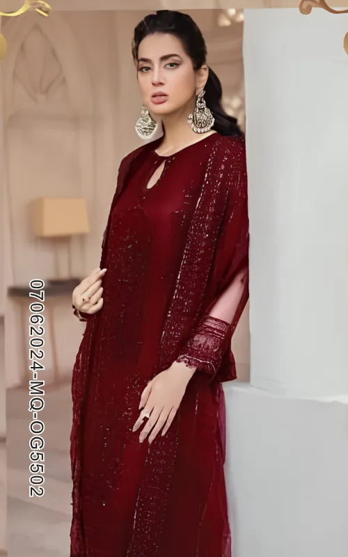 MUSHQ ⏐ 07062024-MQ-OG5502 ⏐ ORGANZA FABRIC ⏐ EMBROIDERED
