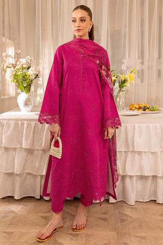 Aster - Dhanak 3-Piece Unstitched Embroidered Suit