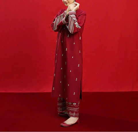 Urge - Dhanak 3-Piece Unstitched Embroidered Suit