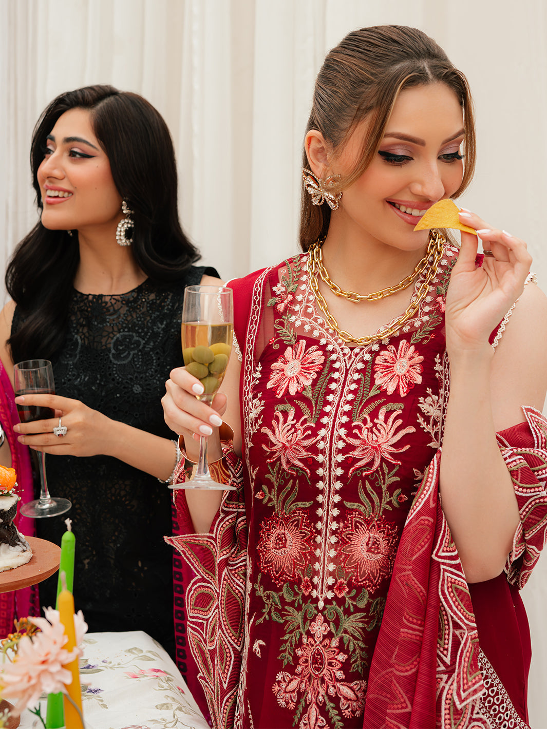 Mahnoor Heavy Embroidered Dhanak 3 Piece Suit with Embroidered Dupatta