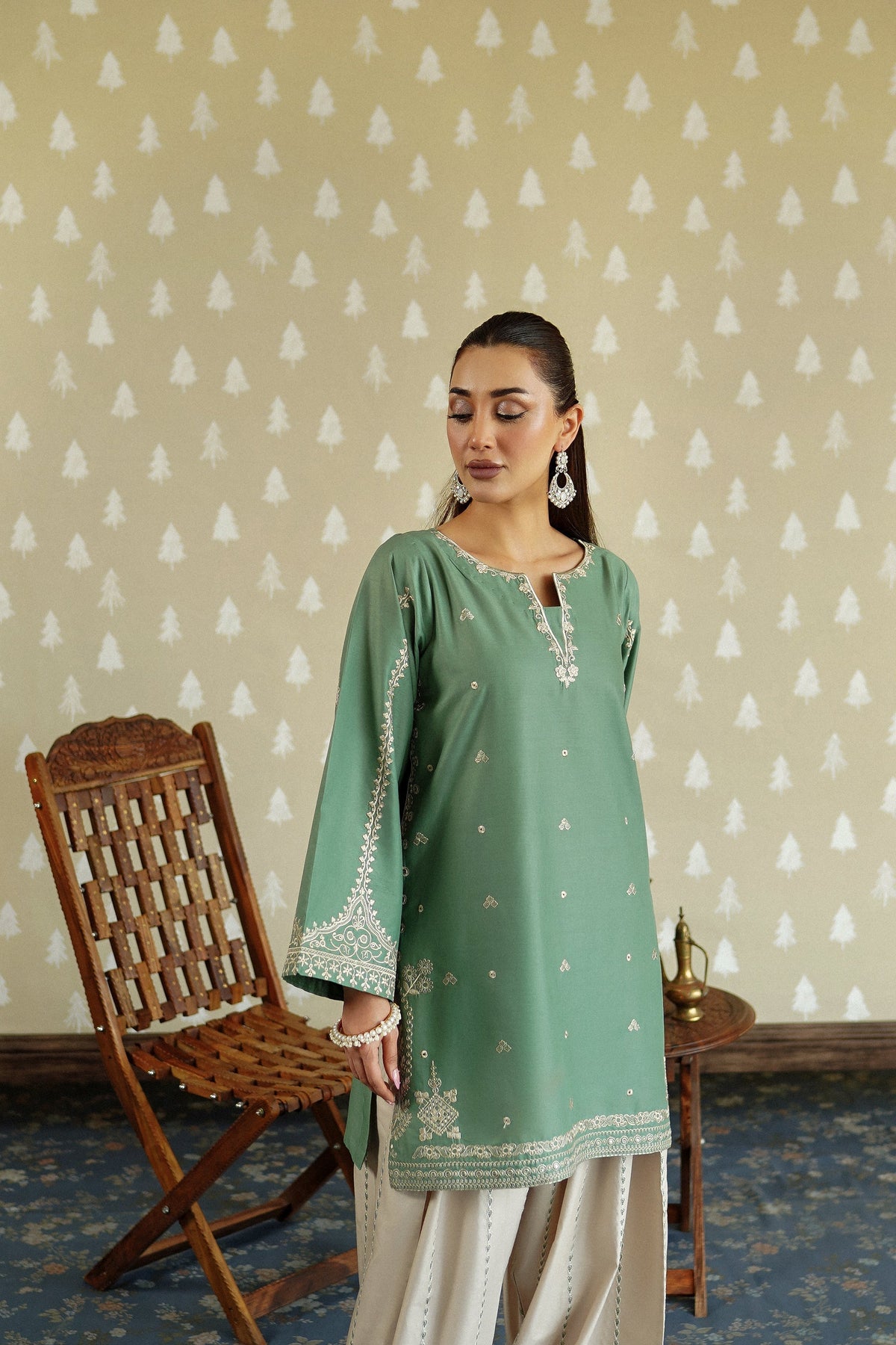 LAAM 2 Piece - Unstitched Dhanak Embroidered Suit