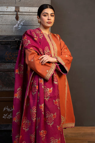 Coco By Zara Shahjahan - Dhanak 3-Piece Unstitched Embroidered Suit