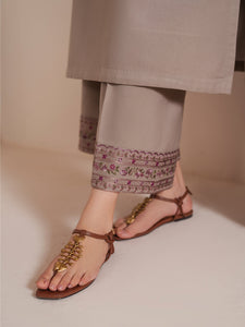 Garnet - Dhanak 3-Piece Unstitched Embroidered Suit