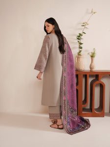 Garnet - Dhanak 3-Piece Unstitched Embroidered Suit