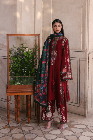 Gulshan - Dhanak 3-Piece Unstitched Embroidered Suit