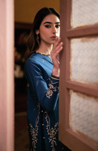 Seran - Dhanak 3-Piece Unstitched Embroidered Suit