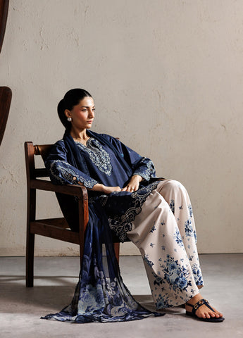 Iznik - Dhanak 3-Piece Unstitched Embroidered Suit