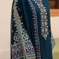 Batik Premium Dhanak Fabric Unstitched 3-Piece Heavy Embroidered Suit with Embroidered Trouser & Pallu Motif Shawl