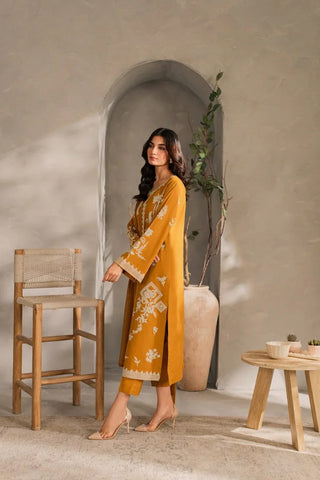Rumi - Dhanak 3-Piece Unstitched Embroidered Suit
