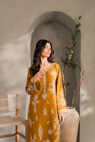 Rumi - Dhanak 3-Piece Unstitched Embroidered Suit