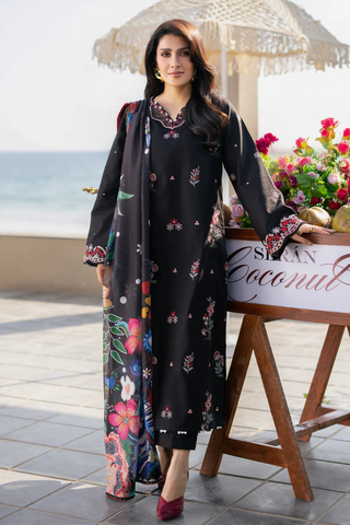 Maya - Dhanak 3-Piece Unstitched Embroidered Suit