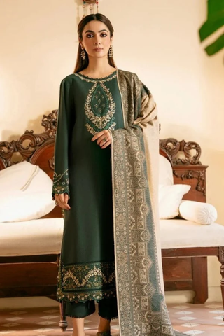 IZEL - Dhanak 3-Piece Unstitched Embroidered Suit