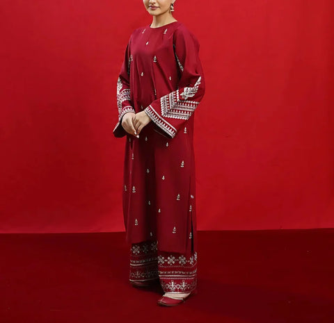 Urge - Dhanak 3-Piece Unstitched Embroidered Suit