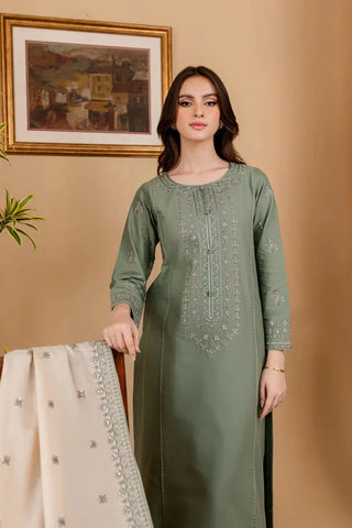 Batik - Dhanak 3-Piece Unstitched Embroidered Suit