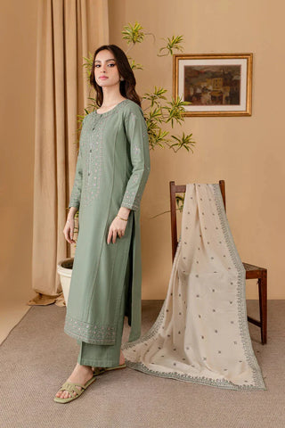 Batik - Dhanak 3-Piece Unstitched Embroidered Suit