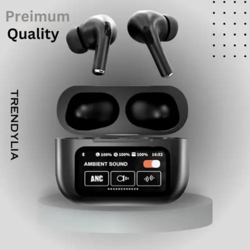 Premium Black Display AirPods – Stylish Wireless Earbuds with LED Display Case