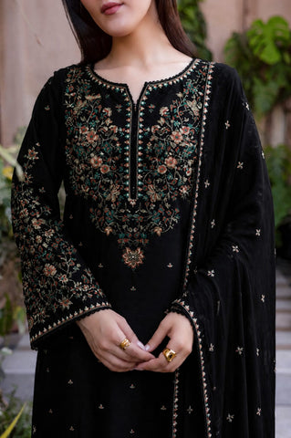 Batik - 3PC Unstitched Dhanak Embroidered Suit