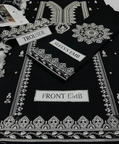Aneela's - Dhanak 3-Piece Unstitched Embroidered Suit