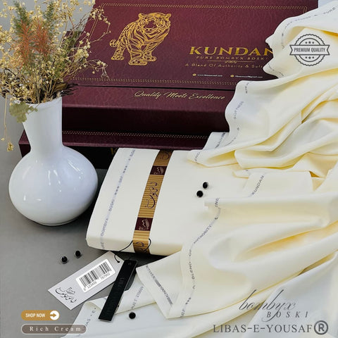 𝙆𝙐𝙉𝘿𝘼𝙉 | LIBAS-E-YOUSAF | RICH CREAM