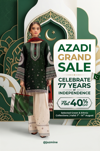 Jazmine Unstitched 3 Piece Heavy Embroidered Lawn