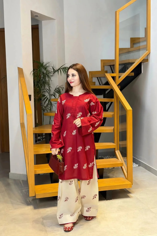 Gulnaar Unstitched 2PC Dhanak Suit