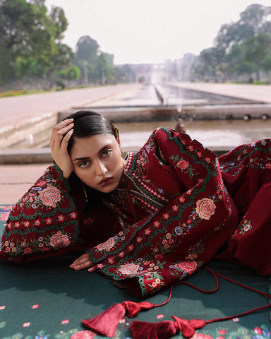 Gulshan - Dhanak 3-Piece Unstitched Embroidered Suit
