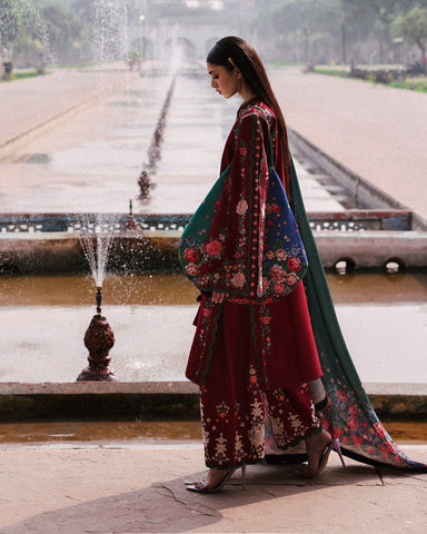Gulshan - Dhanak 3-Piece Unstitched Embroidered Suit